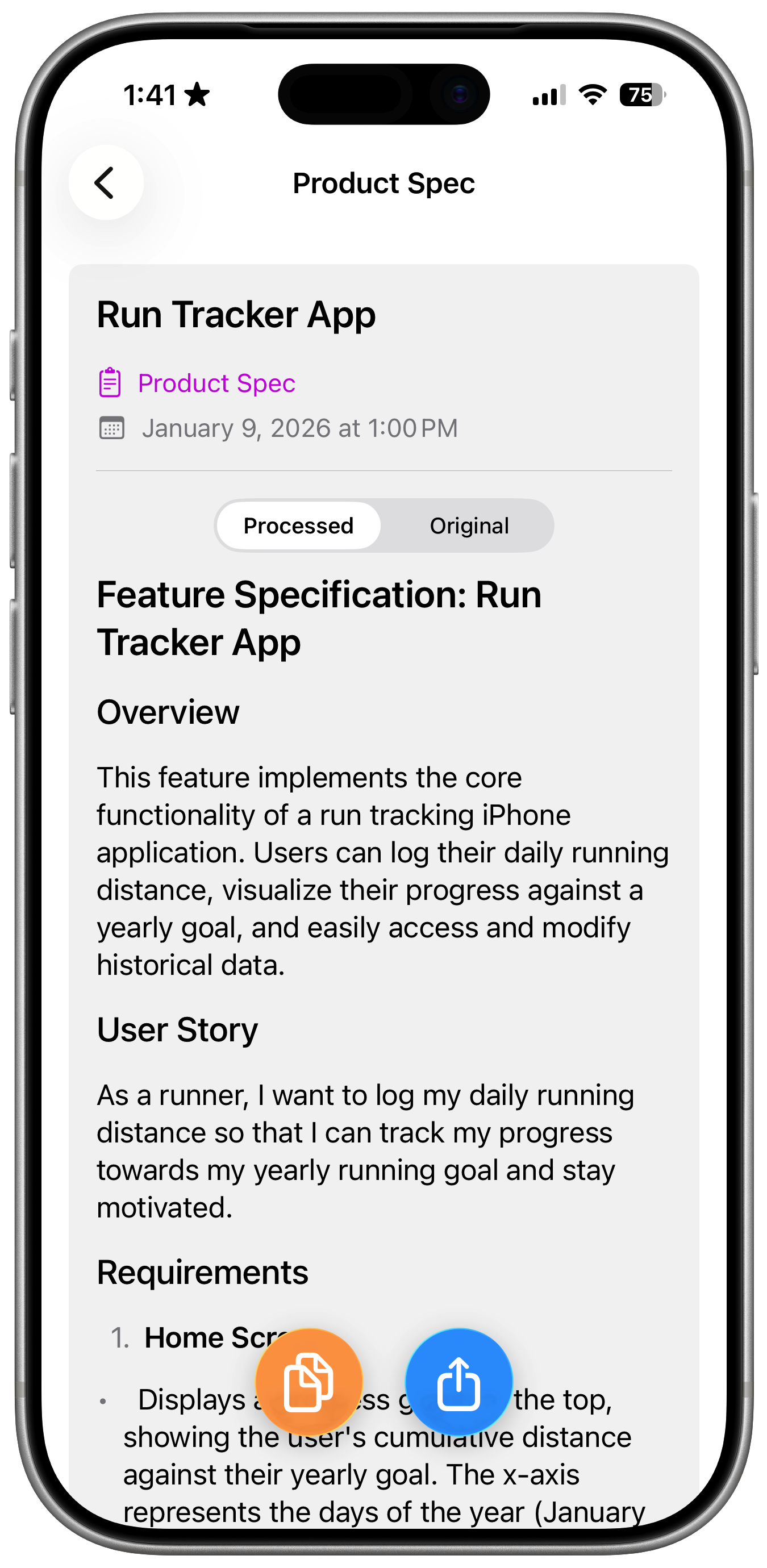 Quick Notes app screenshot