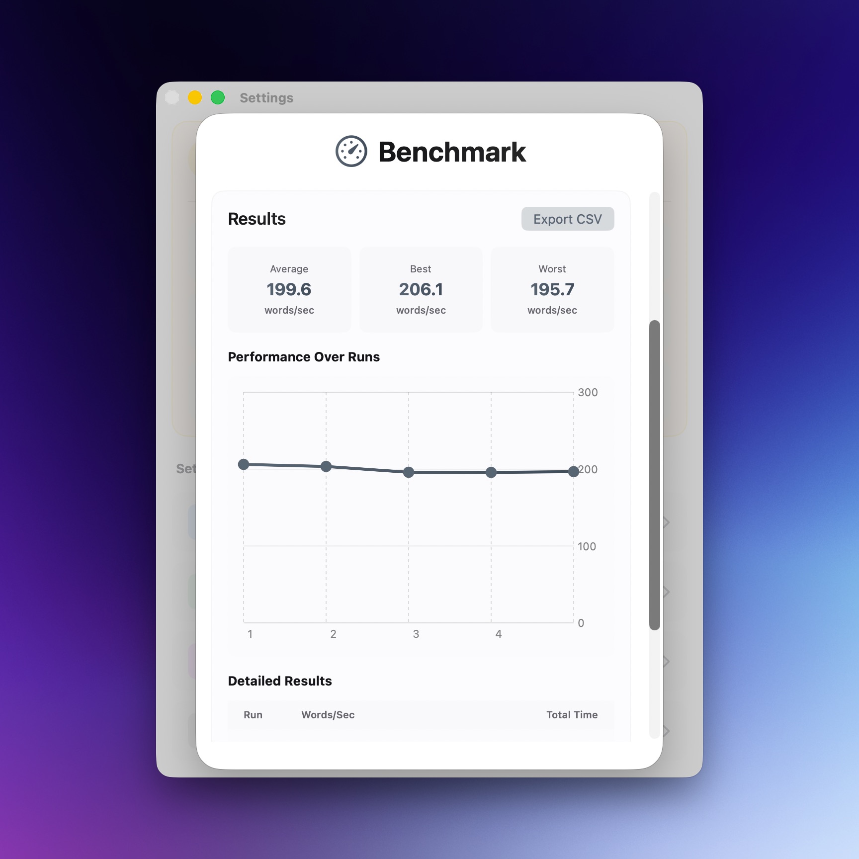 Quick Subtitles benchmark mode