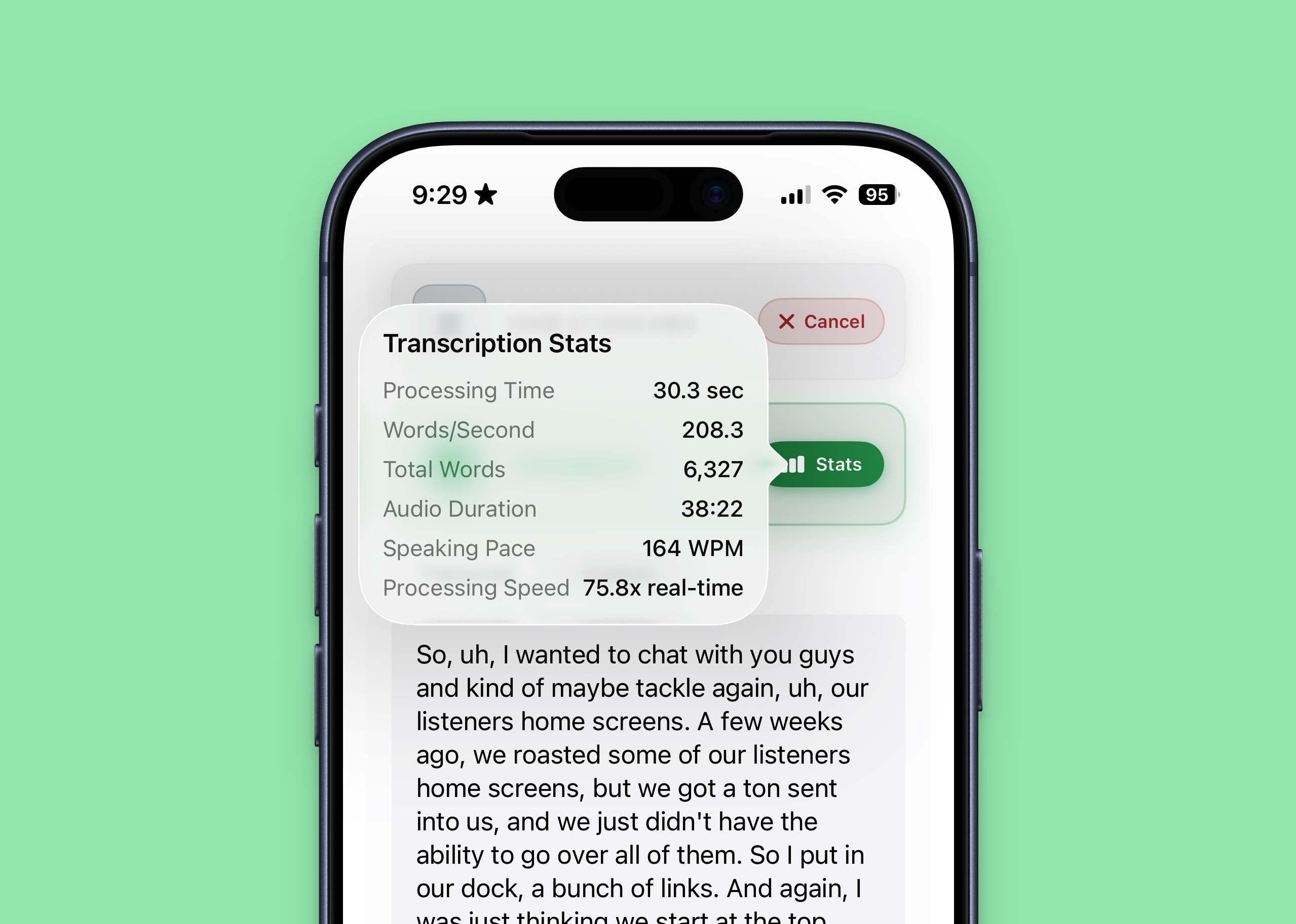 Quick Subtitles ultra-fast transcription